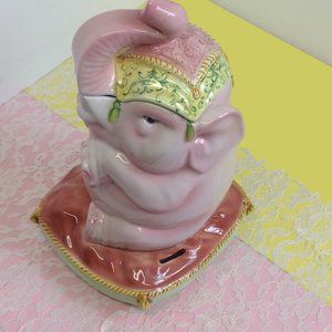 Vintage 1950's Persian Elephant Cookie Jar/Bank